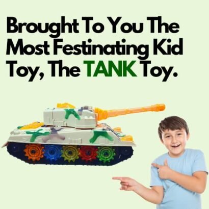 Kart In Box | Tank Toys for Boys | Gear Light Toy | Tanker Toys for Boys | 3D Lightning | Music | for Kids (Cream White Tank Style 2)