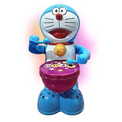 Kart In Box | Doraemon Beat The Drum | Drummer Toy for Kids | Flashing Lights | Rotation Movement Song & Music Toy | Battery Operated Toy (Doremon Drummer)