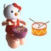 Kart In Box | Cat Beat The Drum | Drummer Toy for Kids | Flashing Lights | Rotation Movement Song & Music Toy | Battery Operated Toy.