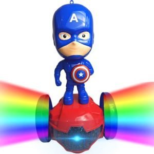 Kart In Box | Captain America Toys | Captain America | Captain America Action Figure | 3D Lightning | Amazing Music | Automatic Wall Redirection | Kids Toys (Captain America)