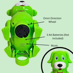 Kart In Box | Dog Toys for Kids | Dog Toy | with Music | Sound | 3D Lightning Ball On it | Excellent Speed | Battery Operated Dog Toy | Kids | Years | Age. (Green)