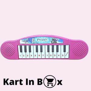 Kart In Box | Piano Toys for Kids and Babies | Plays Various Melodies | Battery Powered (Big Size Pink Piano)