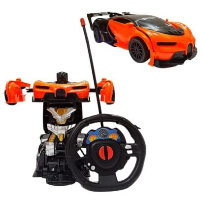 Kart In Box | Transformers Toys | Remote Control Car | Robotic Car | Toy Car | Car for Kids | Robot Toys | Bugatti Veyron (Orange Big Transform RC Car)