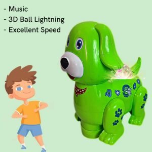 Kart In Box | Dog Toys for Kids | Dog Toy | with Music | Sound | 3D Lightning Ball On it | Excellent Speed | Battery Operated Dog Toy | Kids | Years | Age. (Green)