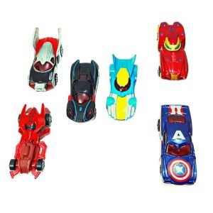 Kart In Box Metal Cars Die Cast Car For Kids Toys Mini Diecast Small Set (6 Avengers Cars)|Multicolor