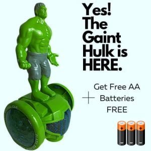 Kart In Box | Hulk | Toys for Boys | Hulk Toy | 3D Lightning | Amazing Music | Automatic Wall Redirection with 3 AA Batteries. (Hulk)
