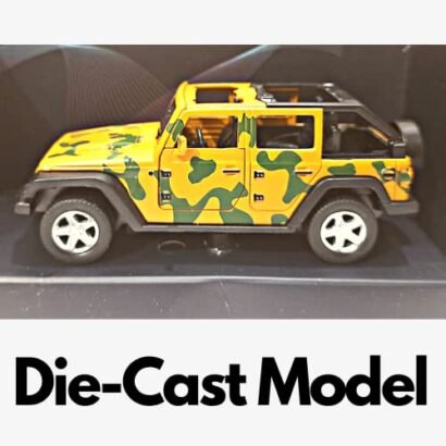 Kart In Box | Metal Cars Die Cast Car for Kids Toys Mini Diecast Small | 1981 Die-Cast Metal | Push and Go with Manual Opening Front Doors (Yellow Jeep Die-Cast)