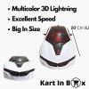 Kart In Box | Remote Control Car | Remote Car | RC Car High Speed | Flashing 3D Lightning (White 3D Lightning RC Car)