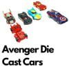 Kart In Box Metal Cars Die Cast Car For Kids Toys Mini Diecast Small Set (6 Avengers Cars)|Multicolor