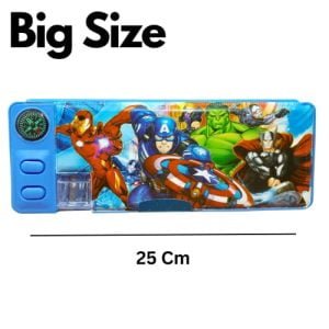 Kart In Box | Compass Box for Boys | Pencil Box | Pencil Box Boys & Girls | Compass Box for Kids | Avengers | Captain America| Inbuild Sharpener (Captain America with Compass Big Size)