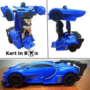 Kart In Box | Transformers Toys | Remote Control Car | Robotic Car | Toy Car | Robot Toys | Bugatti Veyron (Dark Blue Big Transform RC Car)
