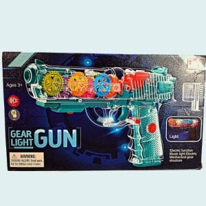 Kart In Box | Lightning Gun with Gear | Music | Vibration | Battery Operated | Gun Toys for Kids | Age | Years (Blue)