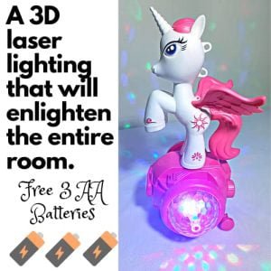 Kart in Box | Unicorn Toys | Unicorn for Girls & Boys | Horse Toy | 3D Lightning | Music | with 3 Aa Batteries Free | Music Toys for Kid