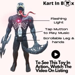 Kart In Box | Musical | Lightning | Venom Toys | Action Figures | Venom Toys for Boys | Venom (12 Inch)