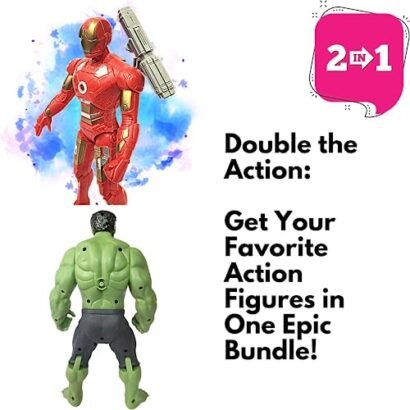 Kart In Box | Iron Man | Action Figures | Iron Man Toys | Hulk Toys for Boys | Hulk | Hulk Action Figure (Iron Man & Hulk)