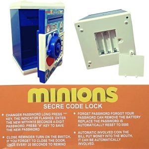 Kart In Box | Money Bank | Piggy Bank | Gulak | Piggy Bank for Kids Boys & Girls | Money Bank with Password | Battery Operated | Lightning | Sound (Minions)