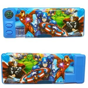 Kart In Box | Compass Box for Boys | Pencil Box | Pencil Box Boys & Girls | Compass Box for Kids | Avengers | Captain America| Inbuild Sharpener (Captain America with Compass Big Size)