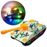 Kart In Box | Tank Toys for Boys | Gear Light Toy | Tanker Toys for Boys | 3D Lightning | Music | for Kids (Cream White Tank Style 2)