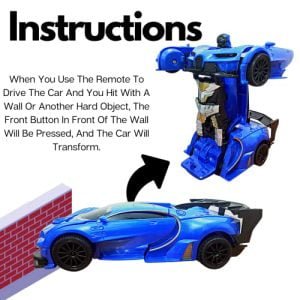 Kart In Box | Transformers Toys | Remote Control Car | Robotic Car | Toy Car | Robot Toys | Bugatti Veyron (Dark Blue Big Transform RC Car)