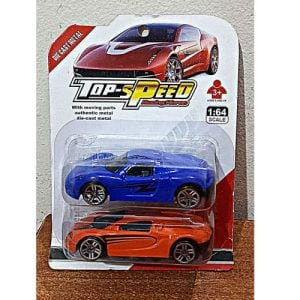 Kart In Box Metal Cars Die Cast Car for Kids Toys Mini Diecast Small Set (2 Pcs Blue & Orange)