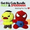 Kart In Box | Spiderman Soft Toy and Hulk Soft Toy - Bundle (10 Inch) (Hulk & Spiderman Bundle)