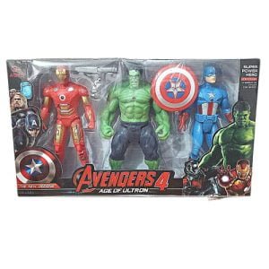 Kart In Box | Action Figures | Captain America | Iron Man | Hulk | Big in Size (7 Inch)