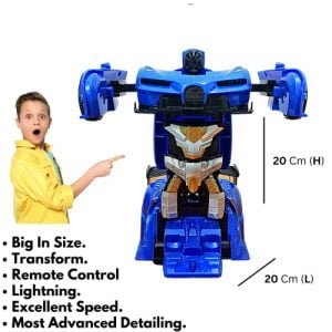 Kart In Box | Transformers Toys | Remote Control Car | Robotic Car | Toy Car | Robot Toys | Bugatti Veyron (Dark Blue Big Transform RC Car)