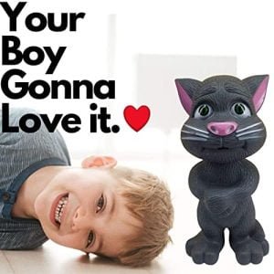 Zoobie Talking Tom Toy for Kids Speaking |Talking Tom Cat |Talking Tom Toys for Kids |Talking Toys for Kids |cat Toys for Kids |Talking Cat |Talking Cat Toy for Kids Speaking |for Girls Boys (Grey)