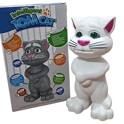 Talking Tom Toy for Kids Speaking |Talking Tom Cat |Talking Tom Toys for Kids |Talking Toys for Kids |cat Toys for Kids |Talking Cat |Talking Cat Toy for Kids Speaking |for Girls Boys (White)