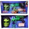 Kart In Box | Set of Hulk | Hulk Toys for Boys | Hulk Action Figure Toy | Play Gun with Bullets | Mask (Big in Size)