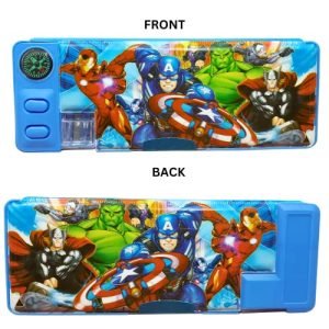Kart In Box | Compass Box for Boys | Pencil Box | Pencil Box Boys & Girls | Compass Box for Kids | Avengers | Captain America| Inbuild Sharpener (Captain America with Compass Big Size)