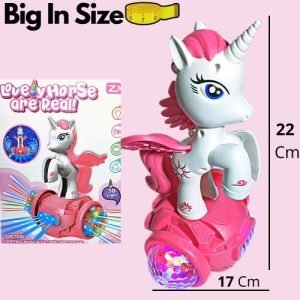 Kart in Box | Unicorn Toys | Unicorn for Girls & Boys | Horse Toy | 3D Lightning | Music | with 3 Aa Batteries Free | Music Toys for Kid