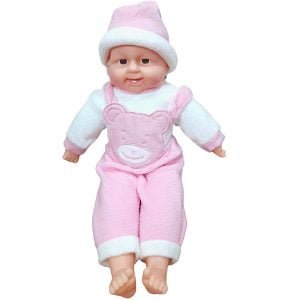 Kart In Box | Musical LaughingBaby | Soft Baby for Girls & Boys | Baby Doll (Size: 40 cm) (Pink)