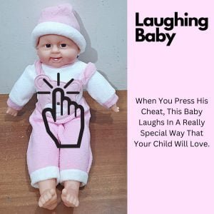 Kart In Box | Musical LaughingBaby | Soft Baby for Girls & Boys | Baby Doll (Size: 40 cm) (Pink)
