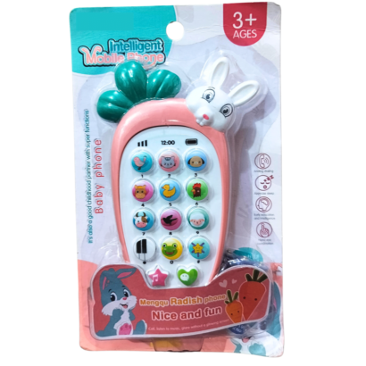 Kart In Box | Intelligent Mobile Phone | Baby Phone Toys with Music | Baby Phone for Kids | Baby Mobile Phone Toys | RABIT | Pink