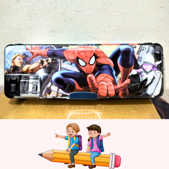 Kart In Box | Spiderman Pencil Box | Built in Shapener | Spiderman Pencil Box for Boys | Spiderman Pencil Box Boys