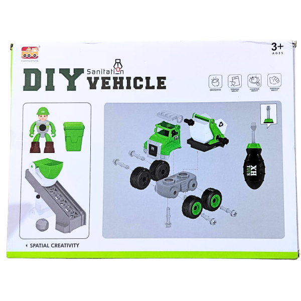 Kart In Box | DIY Sanitation Vehicle Kit with Screwdriver | DIY Vehicles for Kids | DIY Car