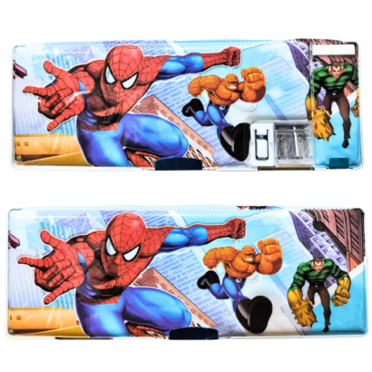 Kart In Box | Compass Box for Boys | Pencil Box | Pencil Box Boys & Girls | Compass Box for Kids | Avengers | Spiderman | Inbuild Sharpener (Spiderman with Extra Space)