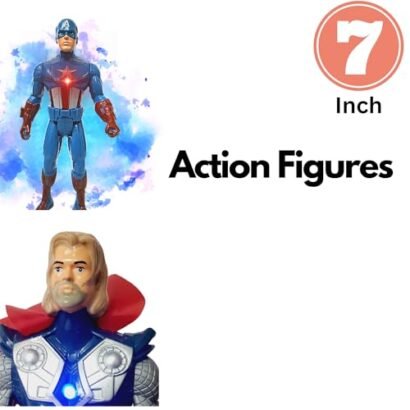 Kart In Box I Set of 2 Action Figure I Captain America I Thor (7 Inch)