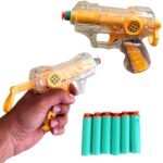 Kart In Box - Dart Gun - Dart Gun for Kids - Dart Gun Pistol - Dart Gun Revolver - Dart Gun Special - Dart Gun Toy (6 INCH - Random Color)