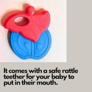 Kart In Box - Baby Rattle with Teether | 6-Month Toys, Ideal for 4 to 12 Months, Stimulating Rattles for Infants (Random Color))