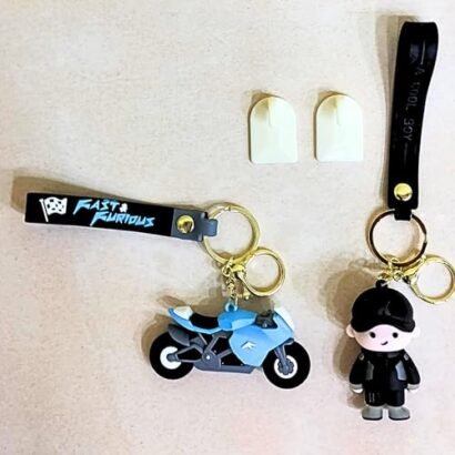 Kart In Box | Fast & Furious Keychain | Key Chain | Cute Keychains | Two Self Adhesive Clips (3 in 1)