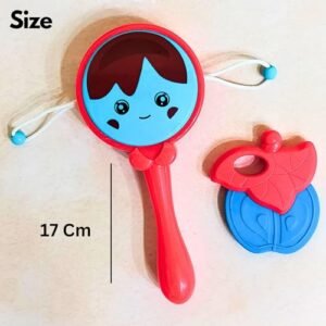 Kart In Box - Baby Rattle with Teether | 6-Month Toys, Ideal for 4 to 12 Months, Stimulating Rattles for Infants (Random Color))