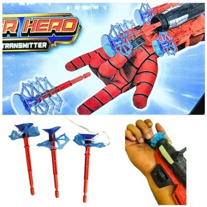 Kart In Box - Spiderman Toys - Spiderman Web Shooter - Web Shooter - Spider-Man Web Shooter - Spider Man Web Shooter Real Gadget - Spiderman Toys For Boys - Spiderman Toy For Boys (Web Shoot Launcher)