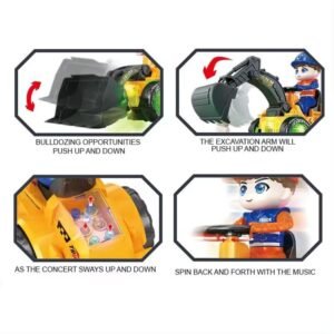 Kart In Box - JCB Toys for Kids - Tractor Toys for Boys - Truck Toys for Kids - JCB Toys for Kids Big Size - Crane Toys for Boys (Musical & Lightning)