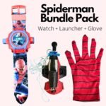 Kart In Box - Spiderman Bundle Pack - Spiderman Web Shooter - Web Shooter - Spider-Man Web Shooter - Spider Man Web Shooter Real Gadget - Spiderman Toys for Boys (Launcher + Watch + Glove)