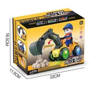Kart In Box - JCB Toys for Kids - Tractor Toys for Boys - Truck Toys for Kids - JCB Toys for Kids Big Size - Crane Toys for Boys (Musical & Lightning)