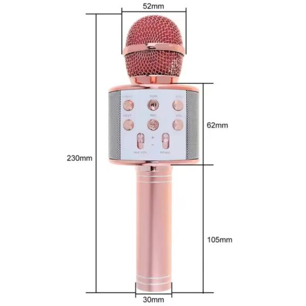 Kids Rechargeable Electronic Toy Mike for Singing Girls & Boys - Fun Mike - HandHeld KTV - Wireless Microphone Hifi Speaker (Random color will be sent)