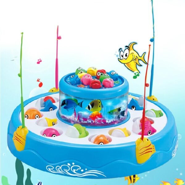 Kart In Box - Rotating Fishing Game for Kids & Adults - Magnetic Fish Catching Game in Water with Rotating Board - Fun Fish Game Set for Family Play