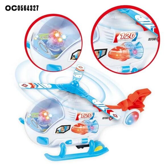 Kart In Box - Helicopter Toy with Music and Lights, Battery Operated, Fun Flying Toy with Rotating Wings for Kids - Helicopter toy for kids - Image 3